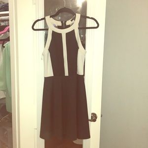 black and white dress